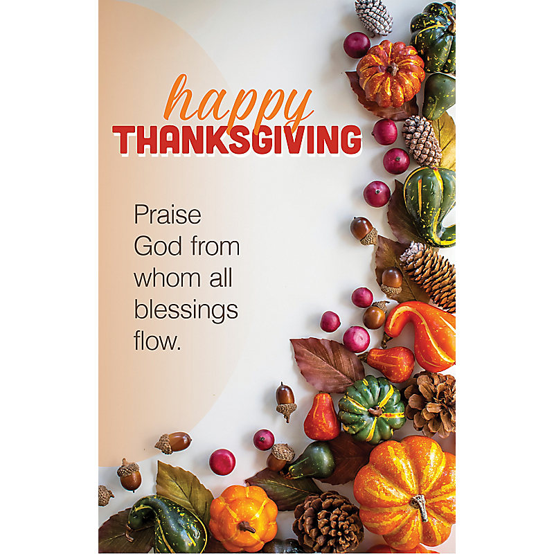 Praise God, Happy Thanksgiving  Bulletin (Pkg 100) Thanksgiving