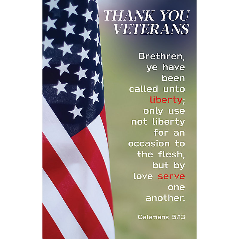 Thank You Veterans  Bulletin (Pkg 100) Patriotic