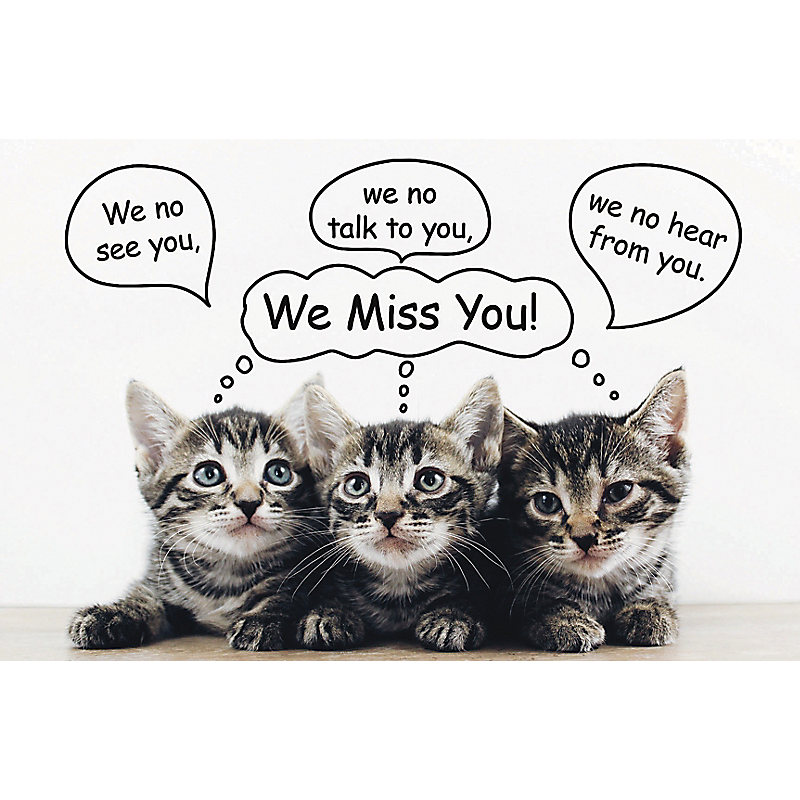 ... All Ages - Attendance We Miss You! Pkg. of 25 Postcards Miss You