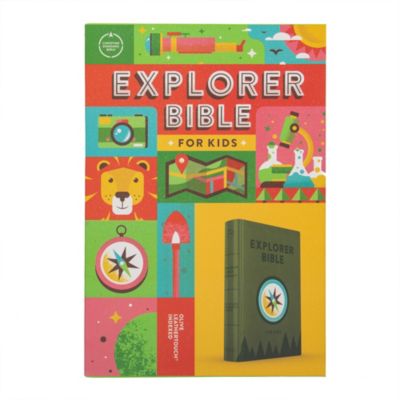 CSB Explorer Bible for Kids, Olive Compass LeatherTouch, Indexed
