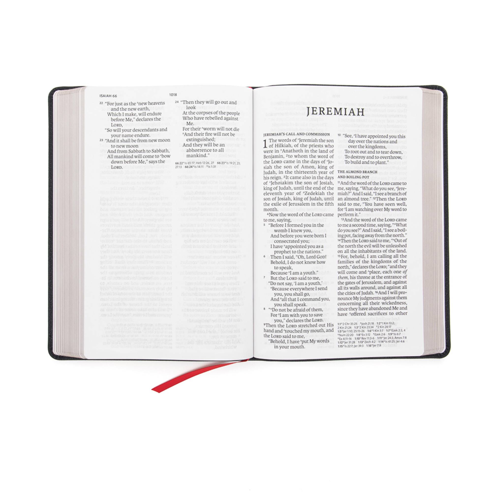 NASB Giant Print Reference Bible, Black Genuine Leather | Lifeway