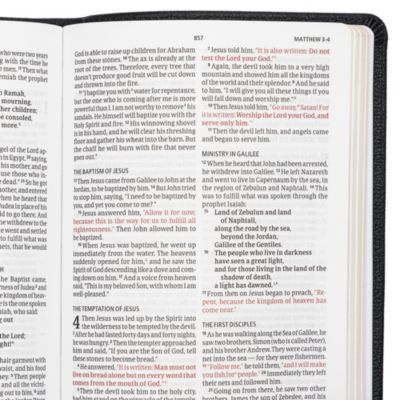 CSB Thinline Bible, Black Genuine Leather