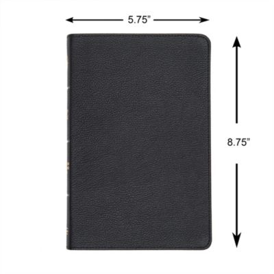CSB Thinline Bible, Black Genuine Leather, Indexed