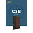 CSB Thinline Bible, Black/Brown LeatherTouch