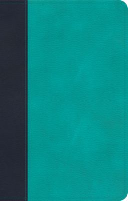 CSB Personal Size Bible, Navy/Teal LeatherTouch