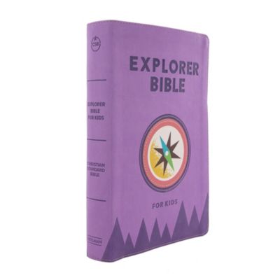 CSB Explorer Bible for Kids, Lavender Compass LeatherTouch