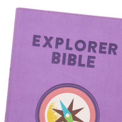 CSB Explorer Bible for Kids, Lavender Compass LeatherTouch