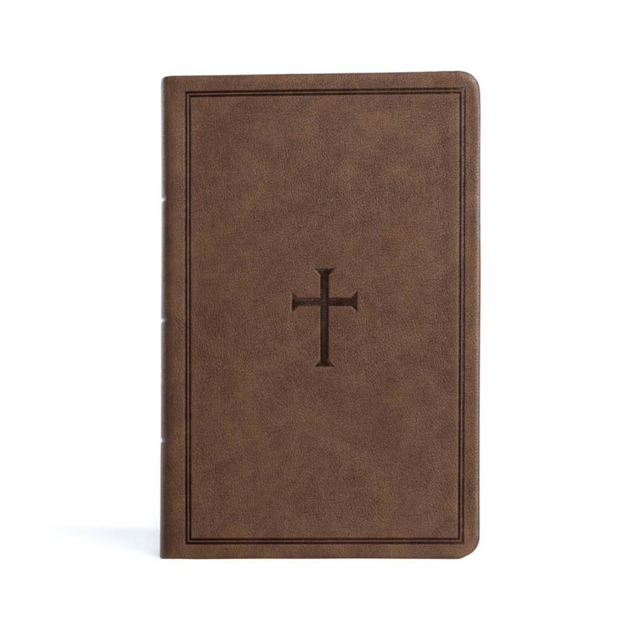 CSB Large Print Personal Size Reference Bible, Brown LeatherTouch, Indexed  | Lifeway