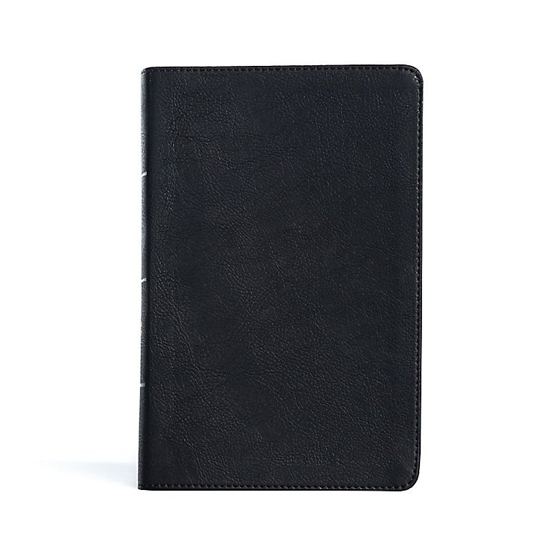 CSB Large Print Personal Size Reference Bible, Black LeatherTouch