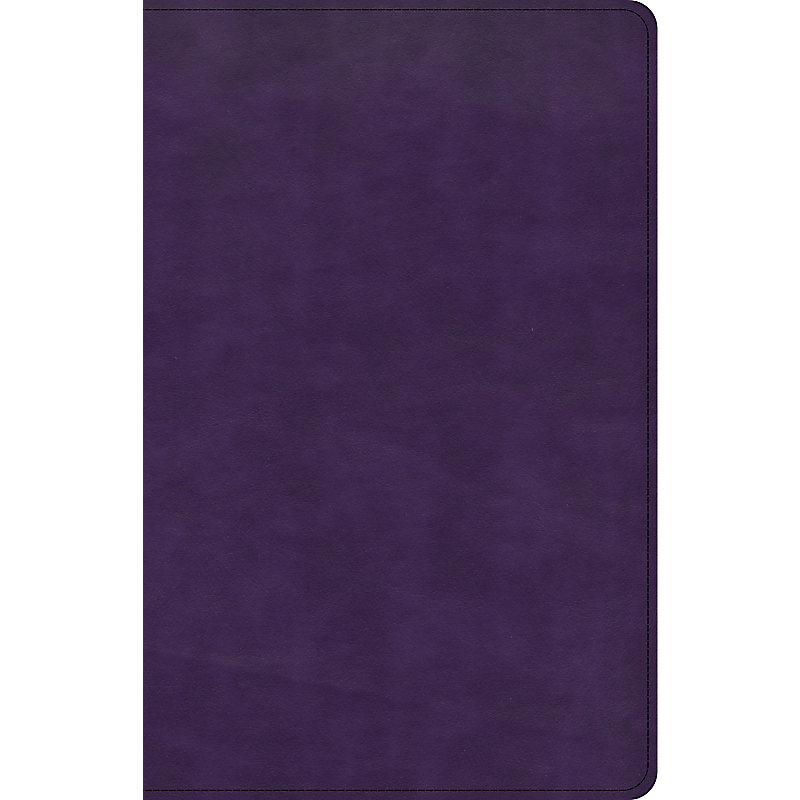 CSB Large Print Personal Size Reference Bible, Purple LeatherTouch