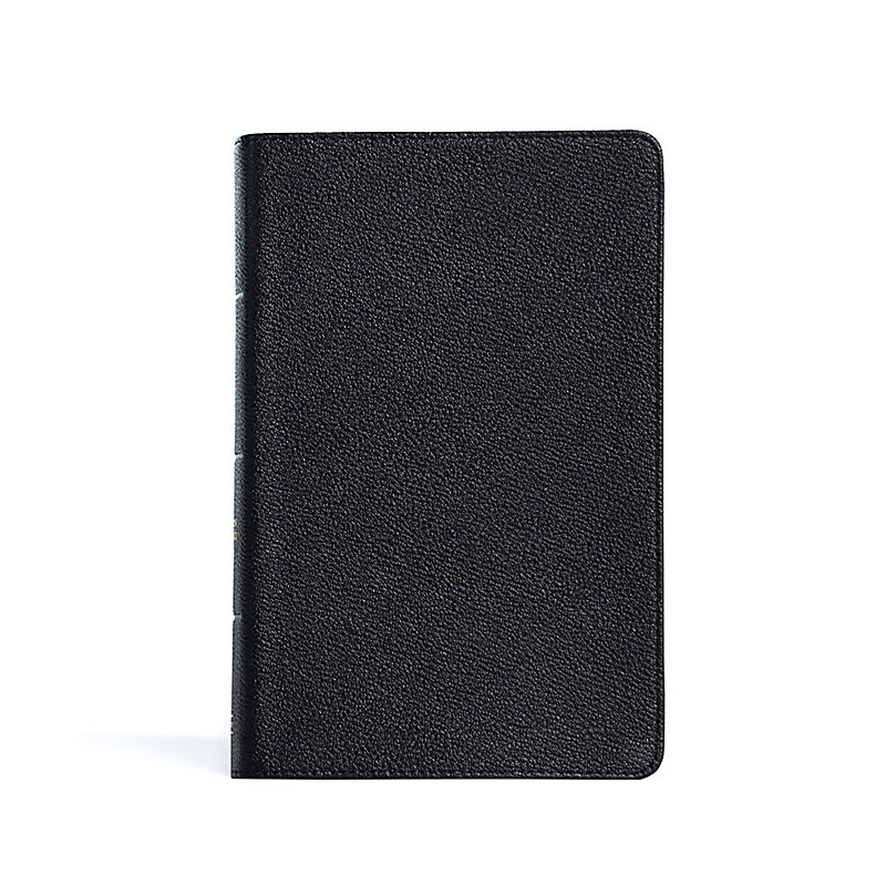 CSB Large Print Personal Size Reference Bible, Black Genuine Leather