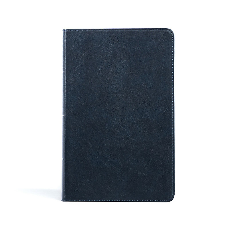 CSB Single-Column Personal Size Bible, Navy LeatherTouch