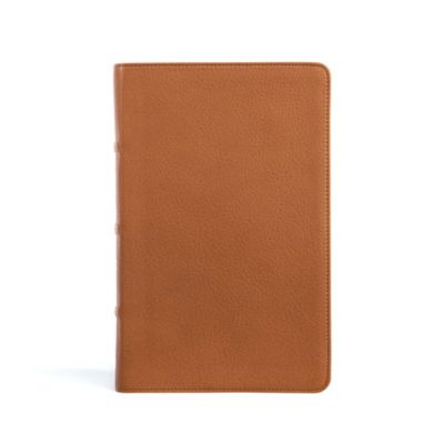 CSB Single-Column Personal Size Bible, Saddle Genuine Leather