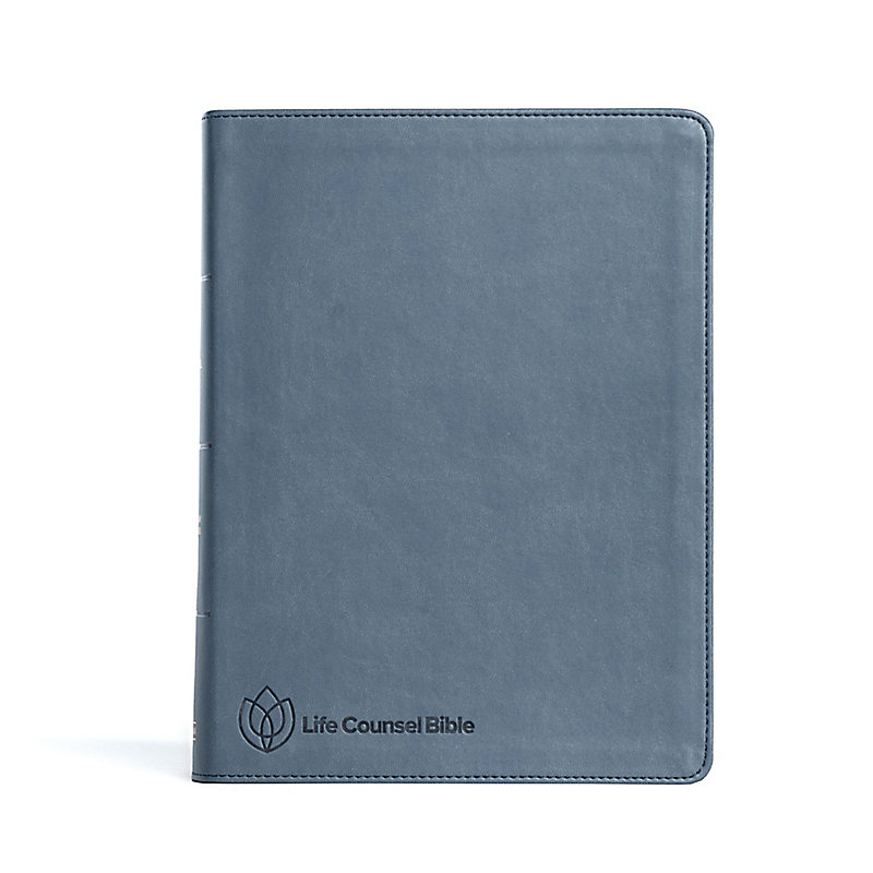 CSB Life Counsel Bible, Slate Blue LeatherTouch