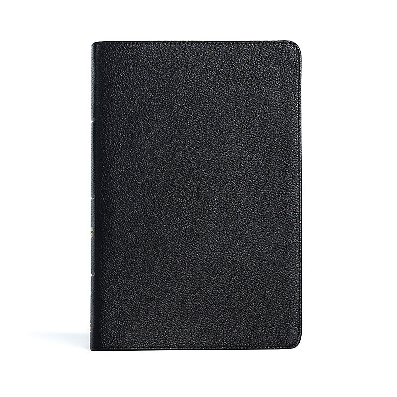 CSB Giant Print Reference Bible, Black Genuine Leather