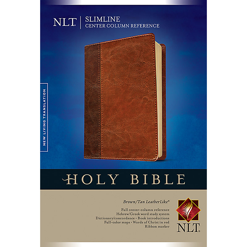 Slimline Center Column Reference Bible NLT, TuTone