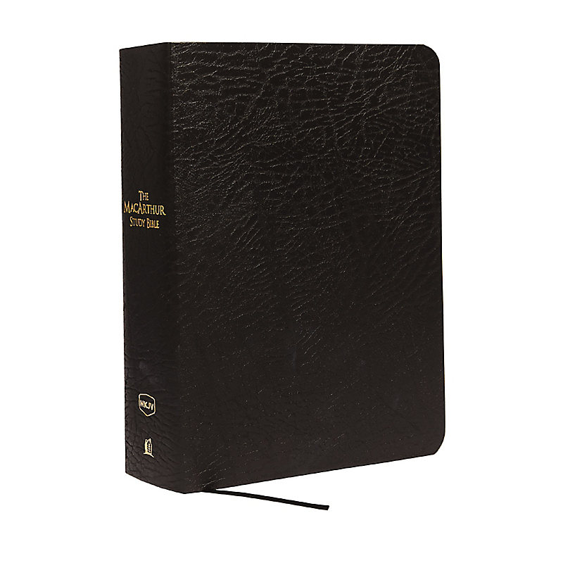 NKJV, MacArthur Study Bible, Large Print, Bonded Leather, Black, Indexed