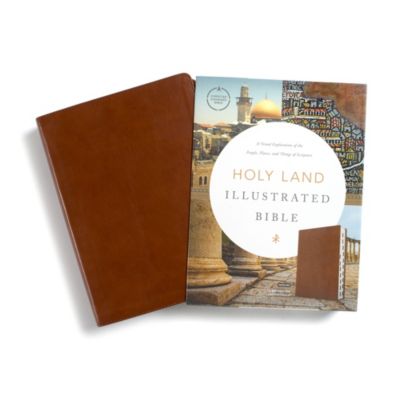 CSB Holy Land Illustrated Bible, British Tan LeatherTouch, Indexed