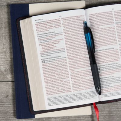 CSB Personal Size Bible, Black Genuine Leather