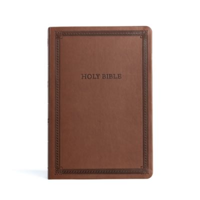CSB Large Print Thinline Bible, Brown LeatherTouch, Value Edition