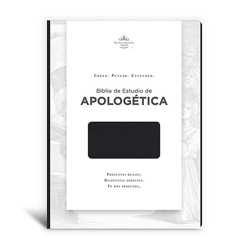 Biblia de Estudio de Apologética, negro imitación piel