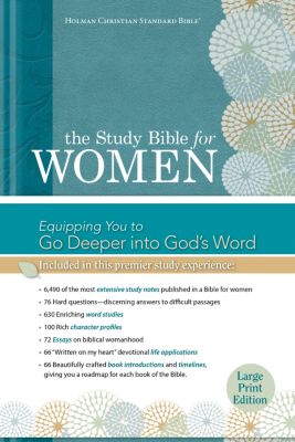 The Study Bible for Women: HCSB Large Print Edition, Printed Hardcover ...