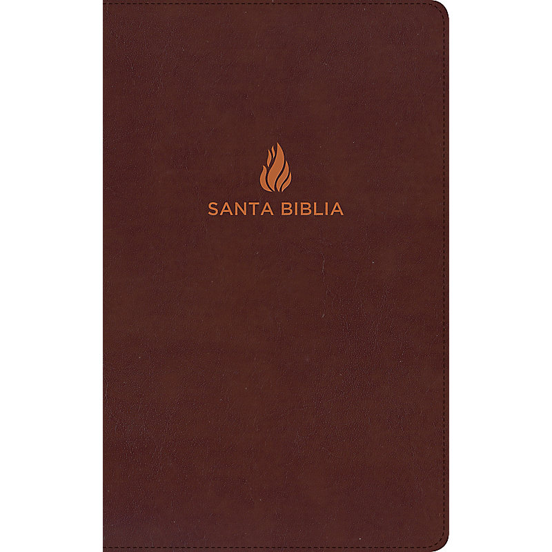 RVR 1960 Biblia Ultrafina, marrón piel fabricada con índice
