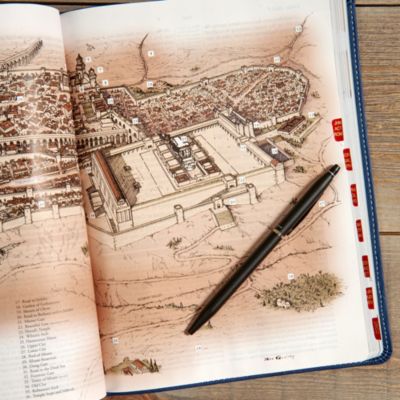 KJV Study Bible, Indigo, LeatherTouch