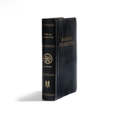 Biblia Peshitta, negro imitación piel con índice