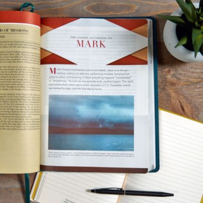 KJV Study Bible Large Print Edition, Dark Teal LeatherTouch