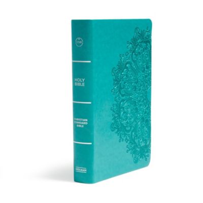CSB Large Print Personal Size Reference Bible, Teal LeatherTouch