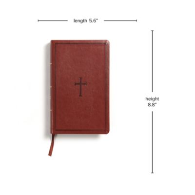 CSB Large Print Personal Size Reference Bible, Brown LeatherTouch, Indexed