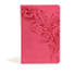 CSB Large Print Personal Size Reference Bible, Pink LeatherTouch