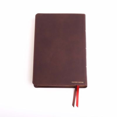 CSB Giant Print Reference Bible, Brown Genuine Leather, Indexed