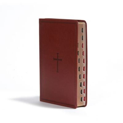 CSB Giant Print Reference Bible, Brown LeatherTouch, Indexed