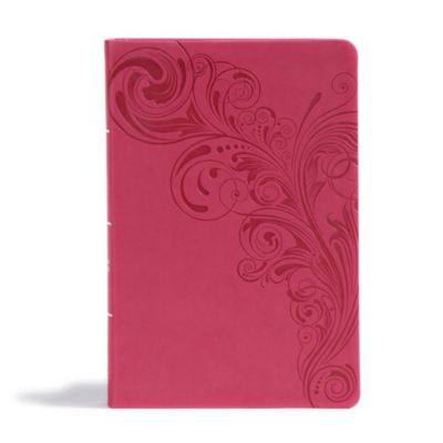 CSB Giant Print Reference Bible, Pink LeatherTouch