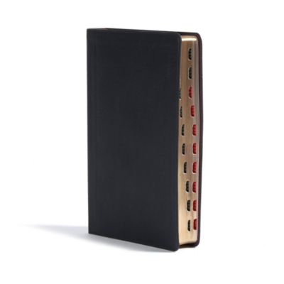 CSB Giant Print Reference Bible, Black LeatherTouch, Indexed