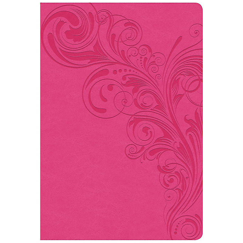 CSB Super Giant Print Reference Bible, Pink LeatherTouch