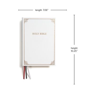 CSB Family Bible, White Bonded Leather Over Board
