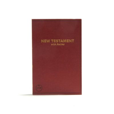CSB Pocket New Testament with Psalms, Burgundy Trade Paper Lifeway