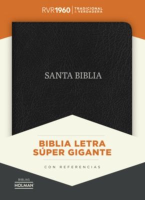 RVR 1960 Biblia Letra Súper Gigante negro, piel fabricada