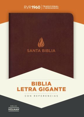 RVR 1960 Biblia Letra Gigante marrón, piel fabricada con índice