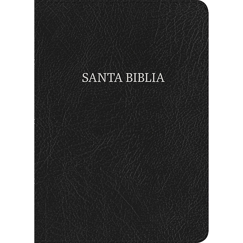 RVR 1960 Biblia Letra Grande Tamaño Manual, negro piel fabricada con índice