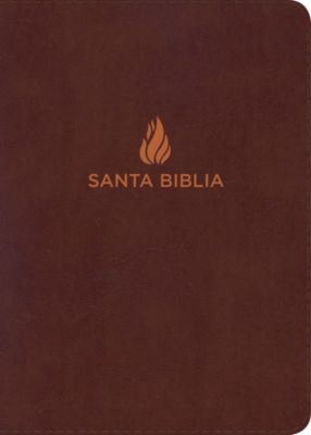 RVR 1960 Biblia Compacta Letra Grande marrón, piel fabricada con índice