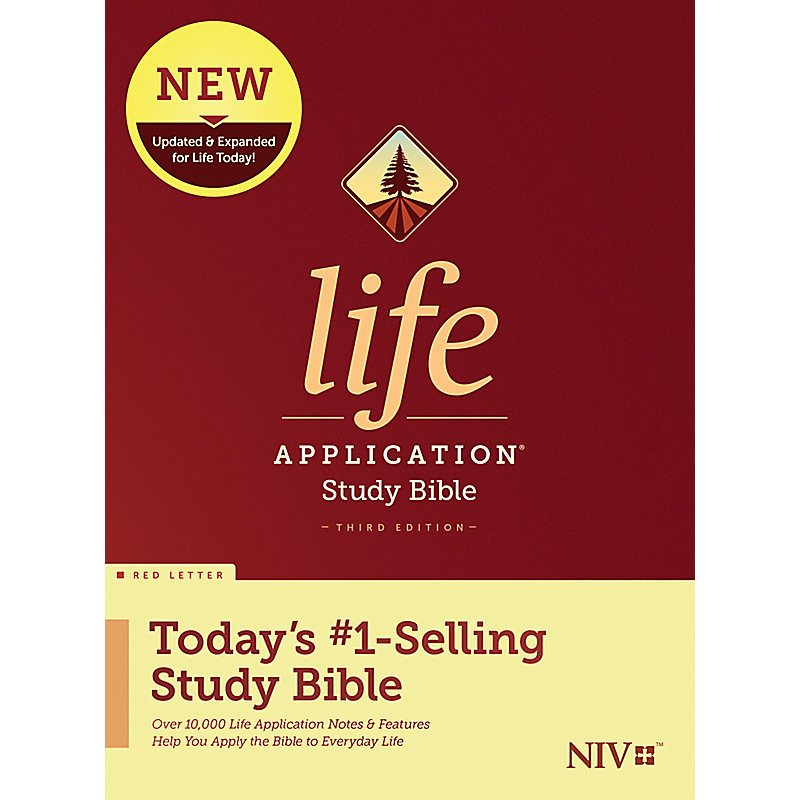 NIV Life Application Study Bible, Third Edition, Red Letter, Hardback