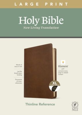 Nlt Large Print Thinline Reference Bible Filament Enabled Edition Red