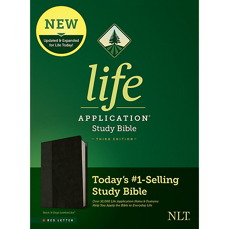 NLT Life Application Study Bible, Third Edition, Red Letter, SL Black Onyx