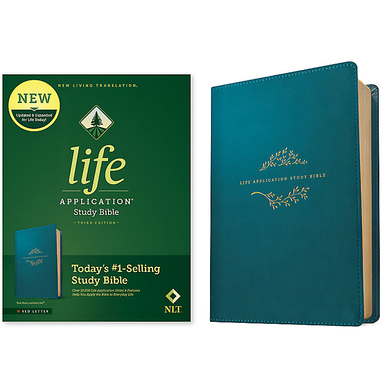 NLT Life Application Study Bible, Third Edition, Red Letter, SL Teal