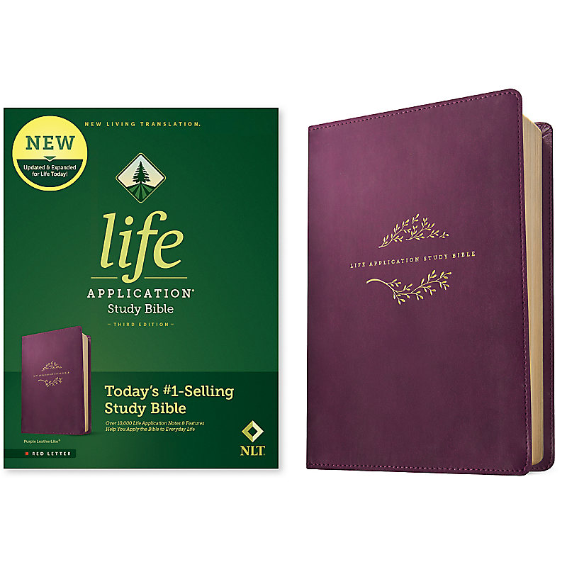 NLT Life Application Study Bible, Third Edition, Red Letter, SL Purple