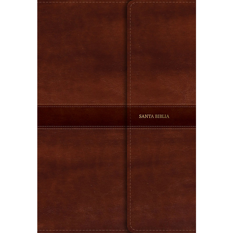 RVR 1960 Biblia Letra Súper Gigante marrón, símil piel y solapa con imán